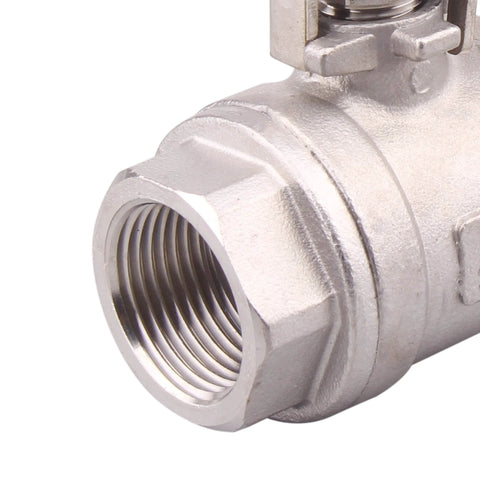 DERNORD stainless steel 304 ball valve with full port, 3/4 in NPT female threaded end