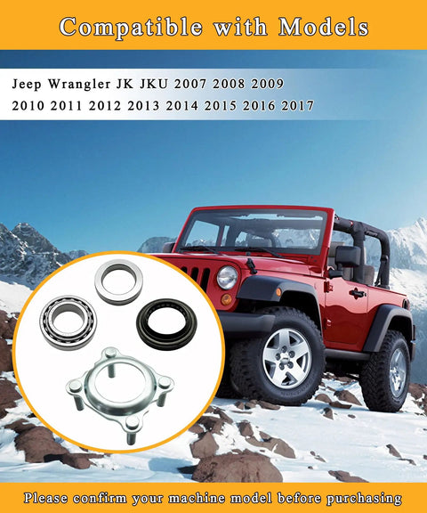 Rear Axle Bearing And Seal Kit For Jeep Wrangler JK JKU 2007 2008 2009 2010 2011 2012 2013 2014 2015 2016 2017 Replace 68003270AA