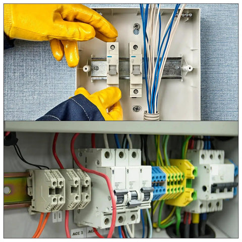 1 Pole Miniature Circuit Breaker 20A DC 250V DIN Rail Mount Disconnect Switch With Thermal Magnetic Trip in electrical panel