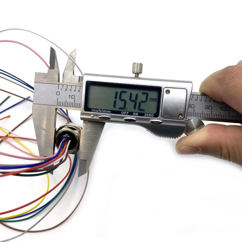 Caliper measuring Two Pack M12 8 Pin A Code Male Connector Cable Rugged Weatherproof IP67 Back Mount Unshielded Straight