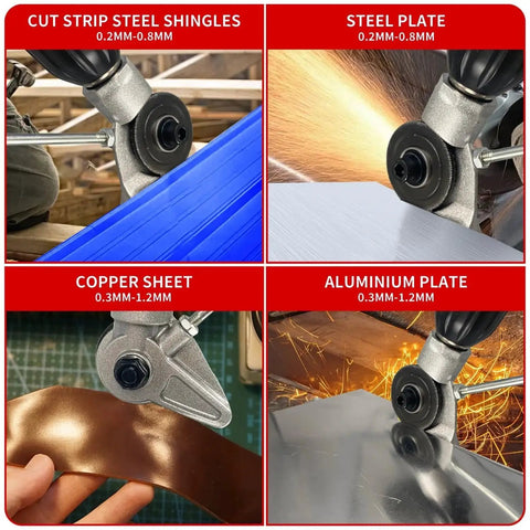 Drill Cut Pro Metal Cutting Adapter For Electric Drills, Upgraded Sheet Metal Cutter Attachment cutting various metals