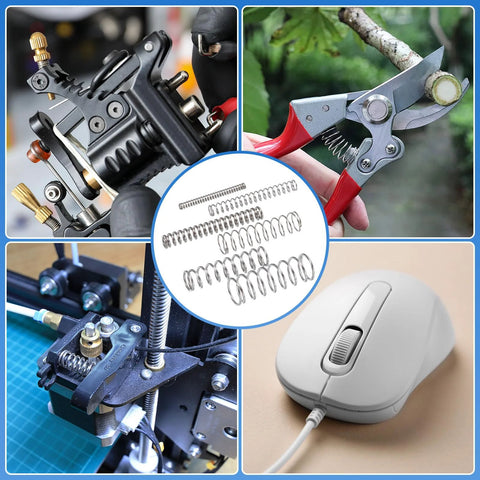 uxcell 25Pcs compression springs, 304 stainless steel, 6 mm OD, 0.8 mm wire, 15 mm length, silver tone