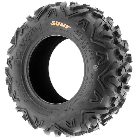 Set Of 2 Power II 19x7-8 ATV UTV Off Road Tires All Terrain 6 Ply Tubeless A051 viewed from the side showing tread pattern