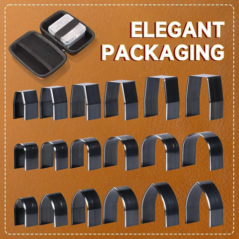 27 Piece Leather Punch Kit With 9 Round Punches And 18 Specialty Punches for leatherworking with EVA case and packaging