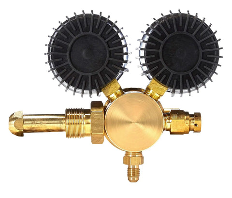 Premium Nitrogen Regulator For HVAC Pros With Lifetime USA Warranty 0 To 600 PSI Delivery, brass body with CGA580 and SAE flare outlets