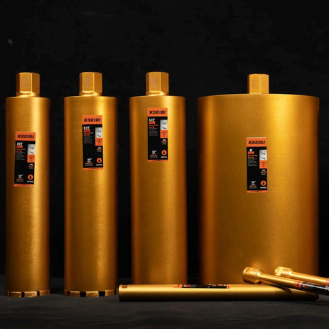 Heavy Duty Wet Core Drill Bit For Concrete And Masonry, Five And A Half Inch Diameter, Sixteen Inch Drilling Depth, displayed upright