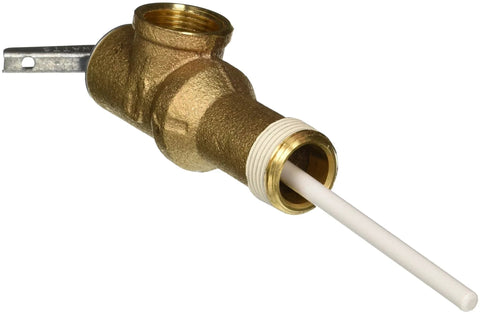 Temperature And Pressure Relief Valve For Water Heaters 3/4 Inch Inlet Outlet 150 Psi 210 F With 3-5/16 Inch Shank Copper Alloy Body Camco