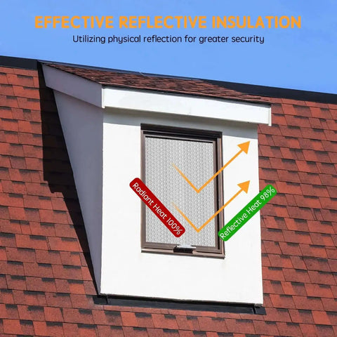 Double Reflective Bubble Insulation Roll For Windows And Roofs Aluminum Foil Radiant Barrier Shield Heat Shield For RVs installed on window