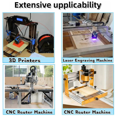 3D printer, laser engraver, and CNC router machines using 8 Inch Stroke SFU1605 Ball Screw Linear Stage With Dual Rail Motion Module