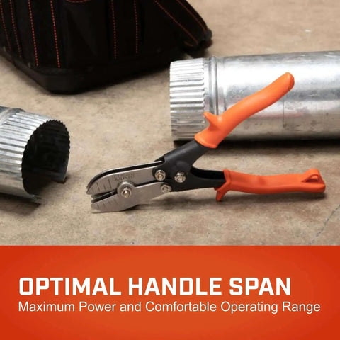 10 Inch 5 Blade Hand Crimper For Gutter Fittings Downspouts And Metal Pipe, Heavy Duty Power Grip, ergonomic handle, metal pipe