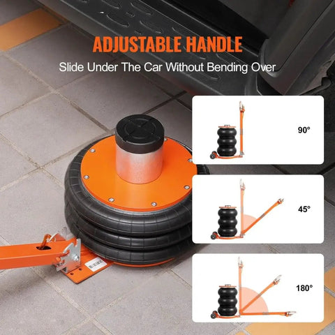 Beefy Five Ton Pneumatic Air Jack With Heightened Column And Adjustable Handle Thick Rubber Pad For Safer Lifts under SUV