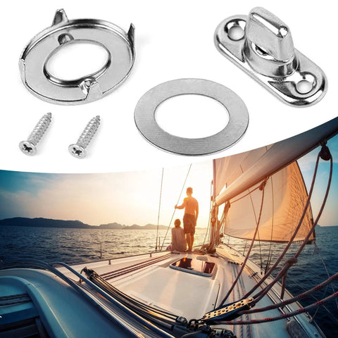 Twist lock fasteners set, stainless steel with eyelets and studs for canvas and marine use, 20 pieces