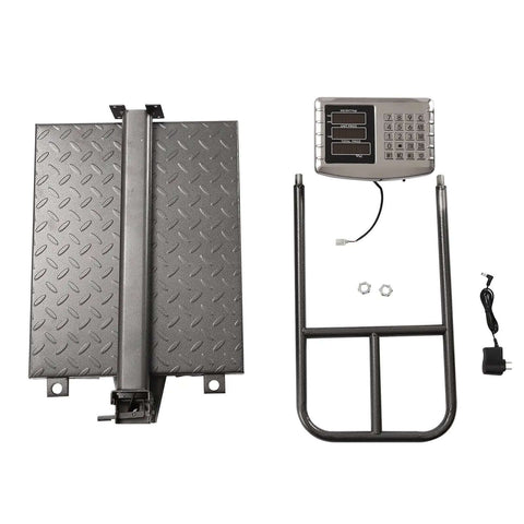 Workhorse 660Lb Platform Scale With Removable Guardrail Foldable Dual Sided Digital Display Accurate LB KG Readouts parts shown