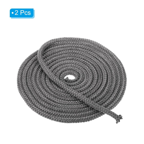 PATIKIL 5/16 in x 197 in wood stove gasket rope, graphite fiberglass round seal, black, 2 pieces, coiled