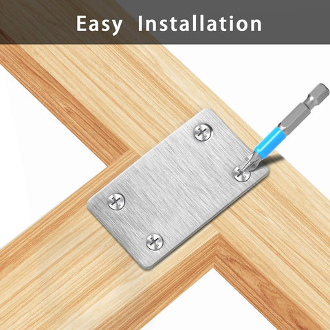 ✝️ 12 Pcs Mending Plate, 2.37 x 1.5 inch Stainless Steel Flat Plates with Holes, Straight Metal Mounting Braces Brackets Kit for Furniture, Wood Joint Connector (Silver, 2.36 inch) designed for smooth motion and stable alignment in automation and, installed on wood joint.