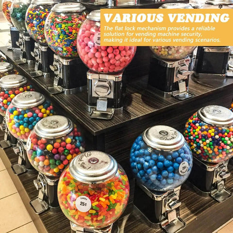 Universal Gumball Machine Keys Replacement For Secure Cylinder Lock With Durable Metal And Plastic Build Easy Installation Compatible With Most Vending Machines Keeps Your Setup Locked And Secure By HEALEEP in use on multiple gumball machines.