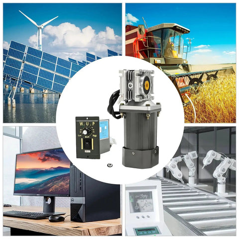 AC 110V Electric Motor With Speed Controller And Worm Gear Reducer for household office industrial machines with farming equipment