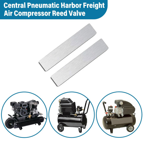 Stainless steel reed valve plates for Central Pneumatic/Harbor Freight air compressors, 2-pack