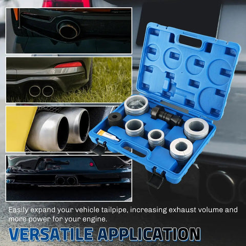28mm Exhaust Pipe Expander Tool Set for Tail Pipe and Muffler Spreader with collets and carry case
