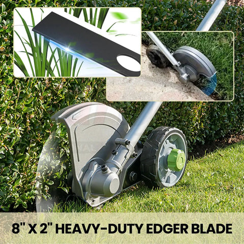 Five 8 x 2 inch heavy-duty edger blades with 1-inch center hole for Ryobi, Echo, Stihl lawn edgers