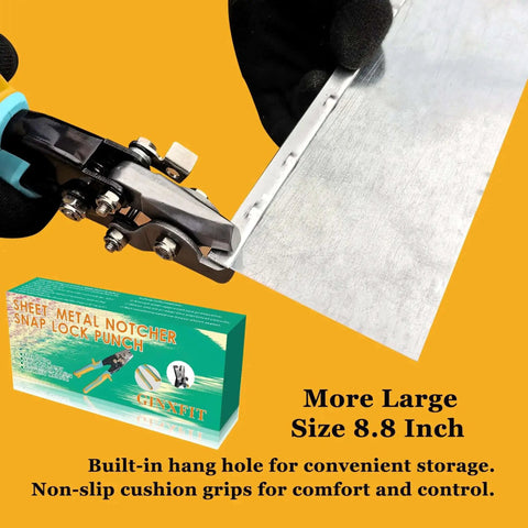 Lock Notcher And Gutter Crimper Tool For Sheet Metal And Vinyl Siding cutting metal, includes packaging, 9 inches, heavy duty use