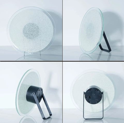 12 Inch Plasma Disc Light Plate With Dope Touch Responsive Glow, Music And Voice Activated Sensor shown in various angles