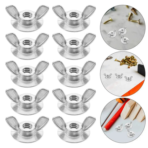 20 Pack Hurricane Shutter Wing Nuts 1/4-20 With Washer Base For Quick Release Storm Panels, Butterfly Screws variety display