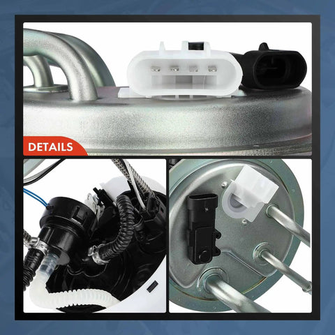 Chevrolet Tahoe, GMC Yukon And Cadillac Escalade Fuel Pump Assembly with Sending Unit, close-up of wiring harness and connectors