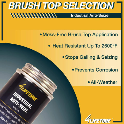 Copper Based Anti Seize Lubricant With Brush Top For Brake Calipers Spark Plugs And Exhaust Bolts Extreme Temperature Range