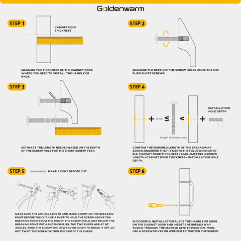 Installation guide for 10 Pack Brushed Brass Finish Stainless Steel Cabinet Handles And Drawer Pulls