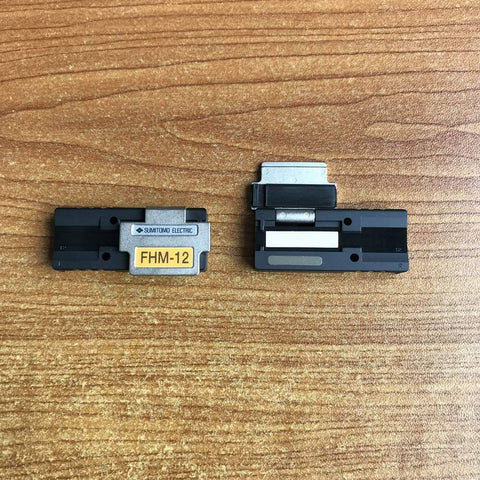 FHM-12 Fiber Holder Sheath Clamp Chucking Fixture Jigs For Ribbon Splicer Type-66M12 on wooden table