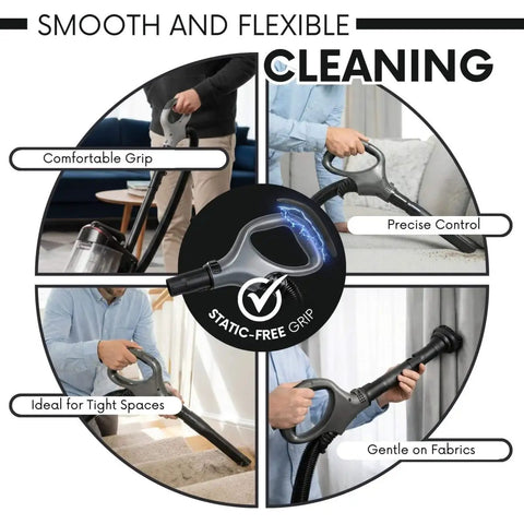 Replacement Hose Handle Compatible With ZU62 ZU62C ZU60 ZU102 Upright Vacuum Cleaners demonstrating versatile use in cleaning tasks