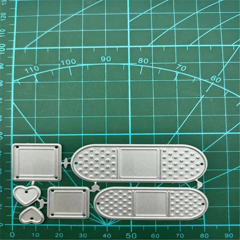 Happy Birthday Balloons Metal Cutting Dies For Card Making And Scrapbooking Die Cuts Set shown on cutting mat