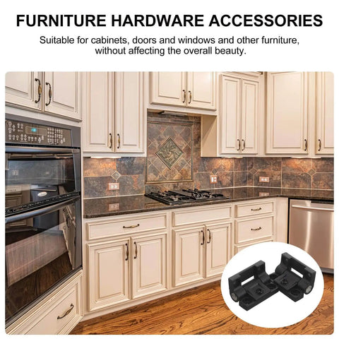 Adjustable Black Plastic Cabinet Door Hinges 90 Degree Folding With Torque Positioning For Kitchen Cabinets Closets And Office Desks 1 Pair Durable Anneome