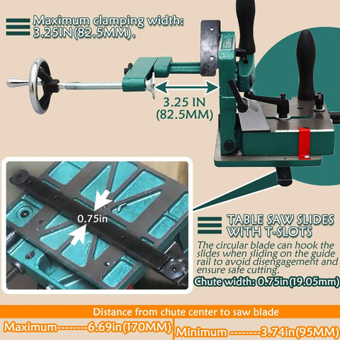Pro Grade Mortise And Tenon Jig For Table Saw With Quick Tightening Clamp All In One Woodworking Fixture attached to table saw