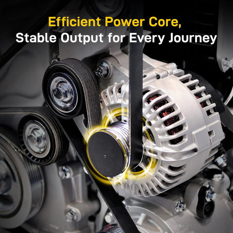 Reliable Replacement Alternator For Honda Odyssey Pilot Ridgeline Acura MDX TL RL 3 5L And 3 7L Engine Models From 2003 To 2009 With 11150N 11150 31100 RDJ A01 VND0339 Compatibility, installed close-up view showing efficient power core with stable output