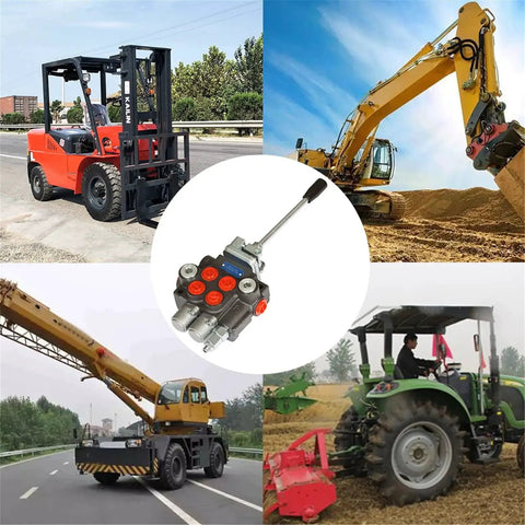 Adjustable 2 Spool Hydraulic Directional Joystick Monoblock Valve For Tractor Loader Heavy Duty Cast Iron Build 11 GPM 3600 PSI