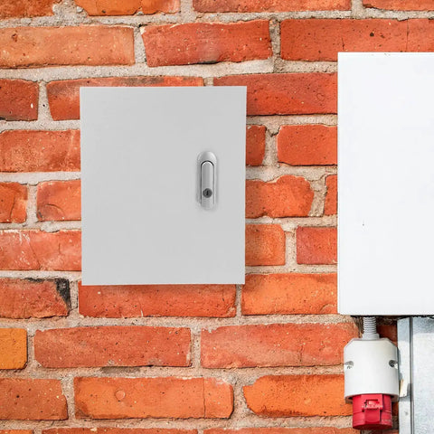 Wall Mounted Outdoor Power Distribution Box 250x300x140mm Heavy Duty Metal Enclosure Splashproof Electrical Control Panel Cabinet