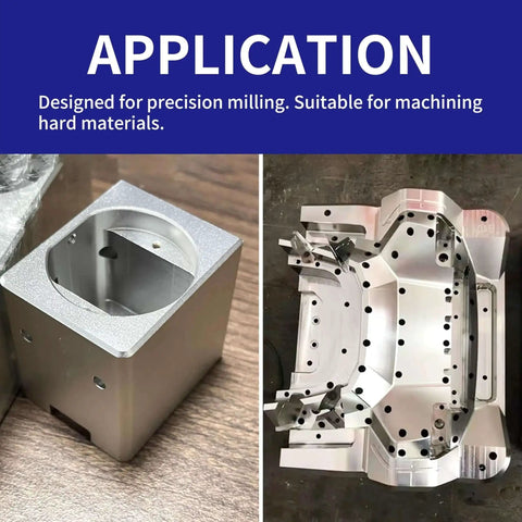 Roughing End Mill For Steel Precision Metal Cutting With Half Inch Diameter Shank And One And Quarter Inch Blade Length Four Flute M42 Eight Percent Cobalt TiAlN Coated Cutter HFS application in precision milling of steel parts