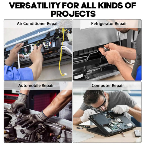 Nut And Bolt Thread Checker Pro Grade Set With 28 Gauges Including 15 Inch SAE And 13 Metric Gauges For Quick Identification And Verification Of Thread Size In The Workshop DIY Ready shown in use for various repair projects.