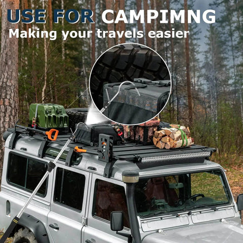 Telescopic Truck Bed Cargo Grabber Reach Retriever Tool 33 To 74 Inch Stainless Steel 4mm used for camping on vehicle roof rack