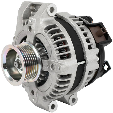 Front view of Drop In 120 Amp Alternator Replacement Fits Acura ILX 2013 2015 Civic 2012 2015 CRV 2012 2014 2.4L L4 2354cc 12V CW Pulley S7