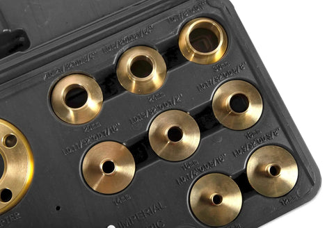 Precision Brass Router Template And Guide Bushing Set For 1-3/16 Inch Base Plate Opening, 11-Piece Kit For Smooth Routing by WEN
