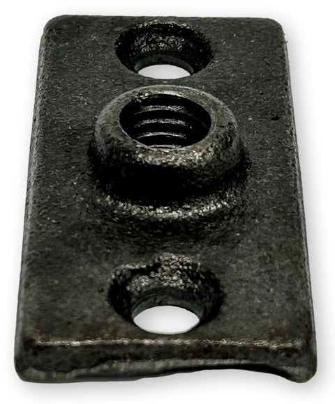 Close-up of Set Of 100 Malleable Iron Wall Ceiling Plates Half Inch Diameter Rod Flange Type For Structural Attachment