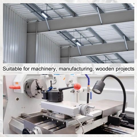 Interior view of a metal and woodworking workshop, showcasing machinery suitable for use with 10 Pack M6 By 40mm Slotted Cylindrical Pin Dowel, 304 Stainless Steel External Thread Locating Pin, Heavy Duty Parallel Pins For Metal Machinery And Woodworking Projects, Silver Tone.
