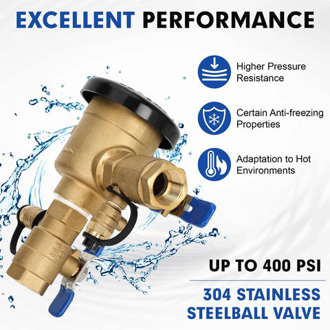 3/4 in brass pressure vacuum breaker backflow preventer for irrigation systems, Amazon brand
