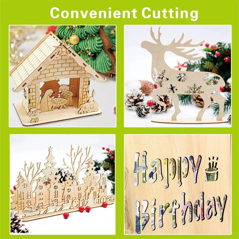 Woodcraft projects made with 12 Pack Basswood Sheets 12 By 12 By 1 Sixteenth Inch Premium Basswood For Laser Cutting And Engraving Blanks.