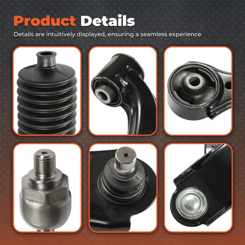 Labwork 10pc front suspension kit: lower control arms, ball joints, tie rod ends, sway bar links for Santa Fe 2007–2012