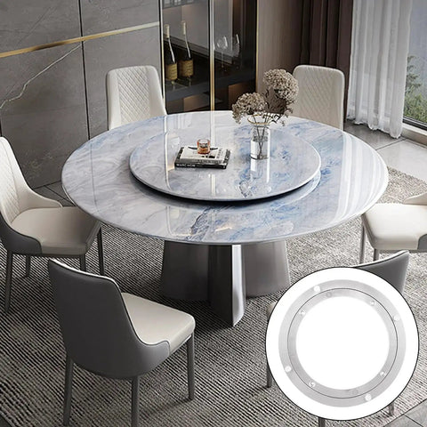 Two Pack 8 Inch Aluminum Lazy Susan Turntable Bearings Built To Last Heavy Duty Swivel Plate Hardware For Dining Tables