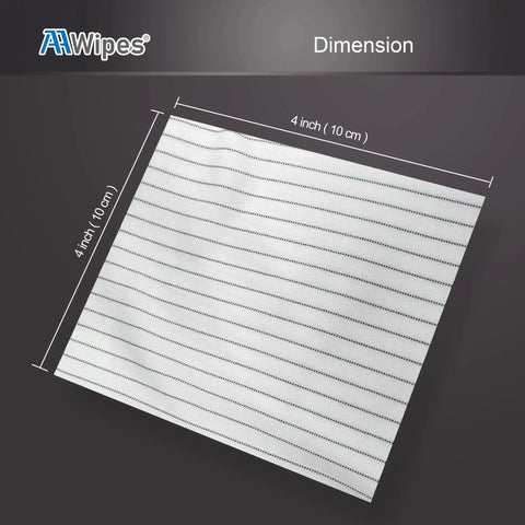 Anti Static Cleanroom Wipe Cloths 4x4 Pack Of 400 Static Dissipative Polyester dimensions 4x4 inches